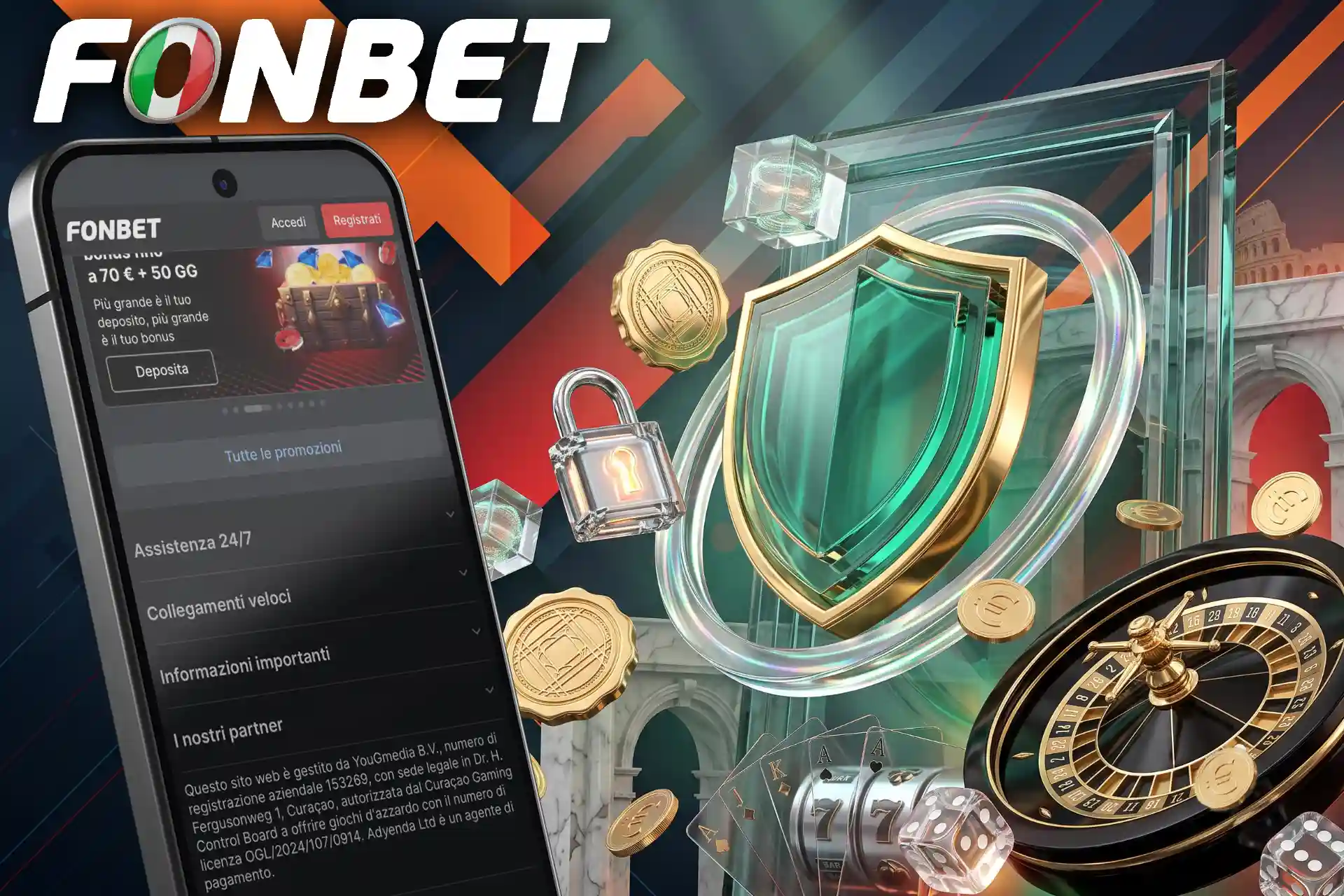 Fonbet licenza Curaçao, sicurezza e strumenti di gioco responsabile.